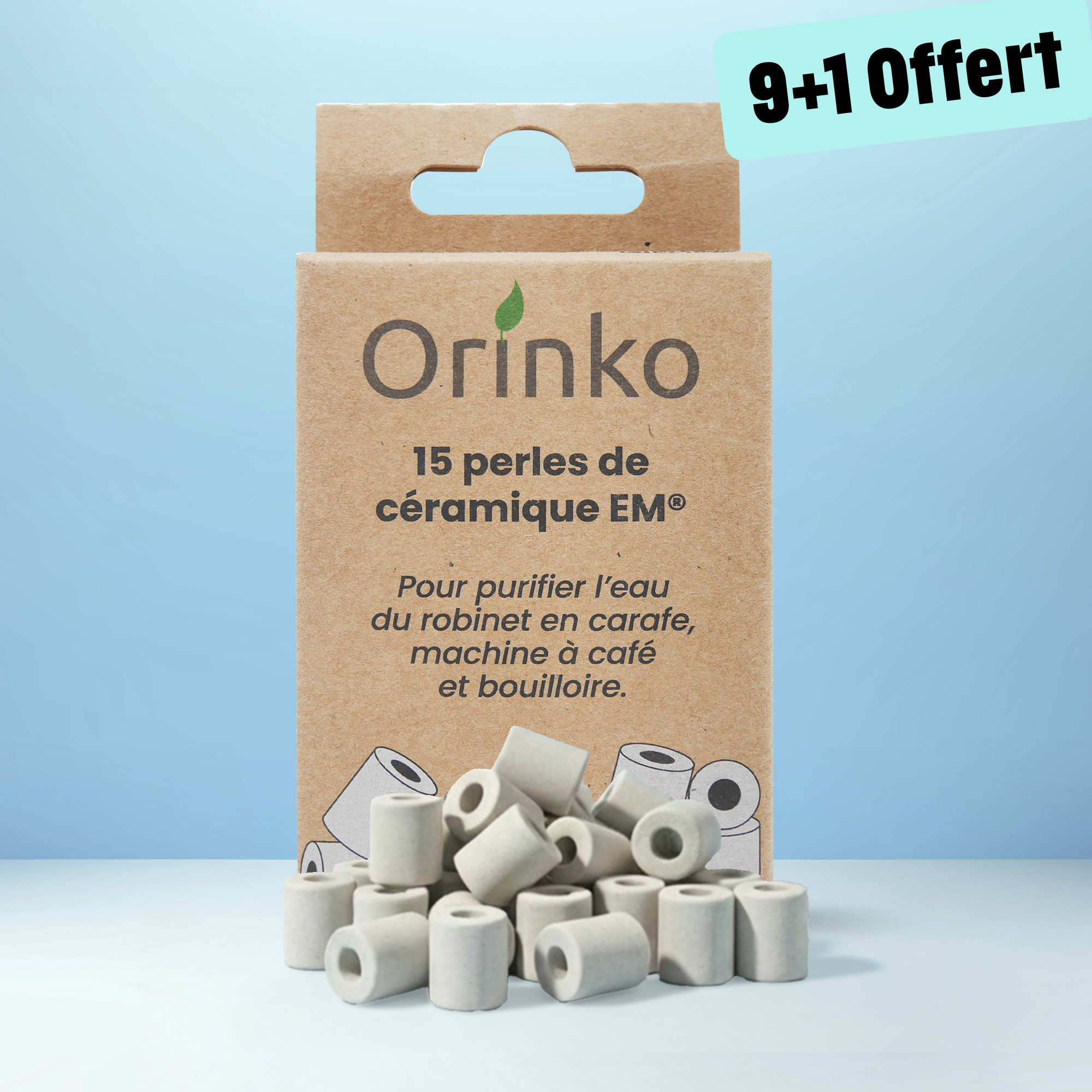 9+1 OFFERT : Perles De Céramique EM® Grises X15
