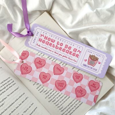 Marcador de entradas Cómo ser un rompecorazones | Club de amantes de los libros