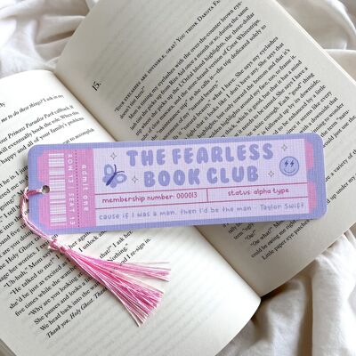 Marcador de entradas del Club del libro sin miedo
