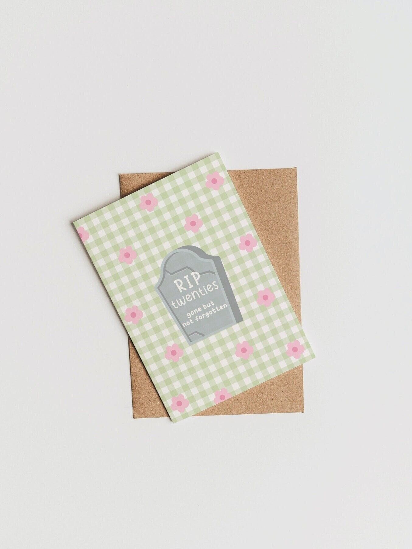 Tarjeta de cumpleaños número 30 | Tarjeta de cumpleaños de los años veinte que en paz descanses