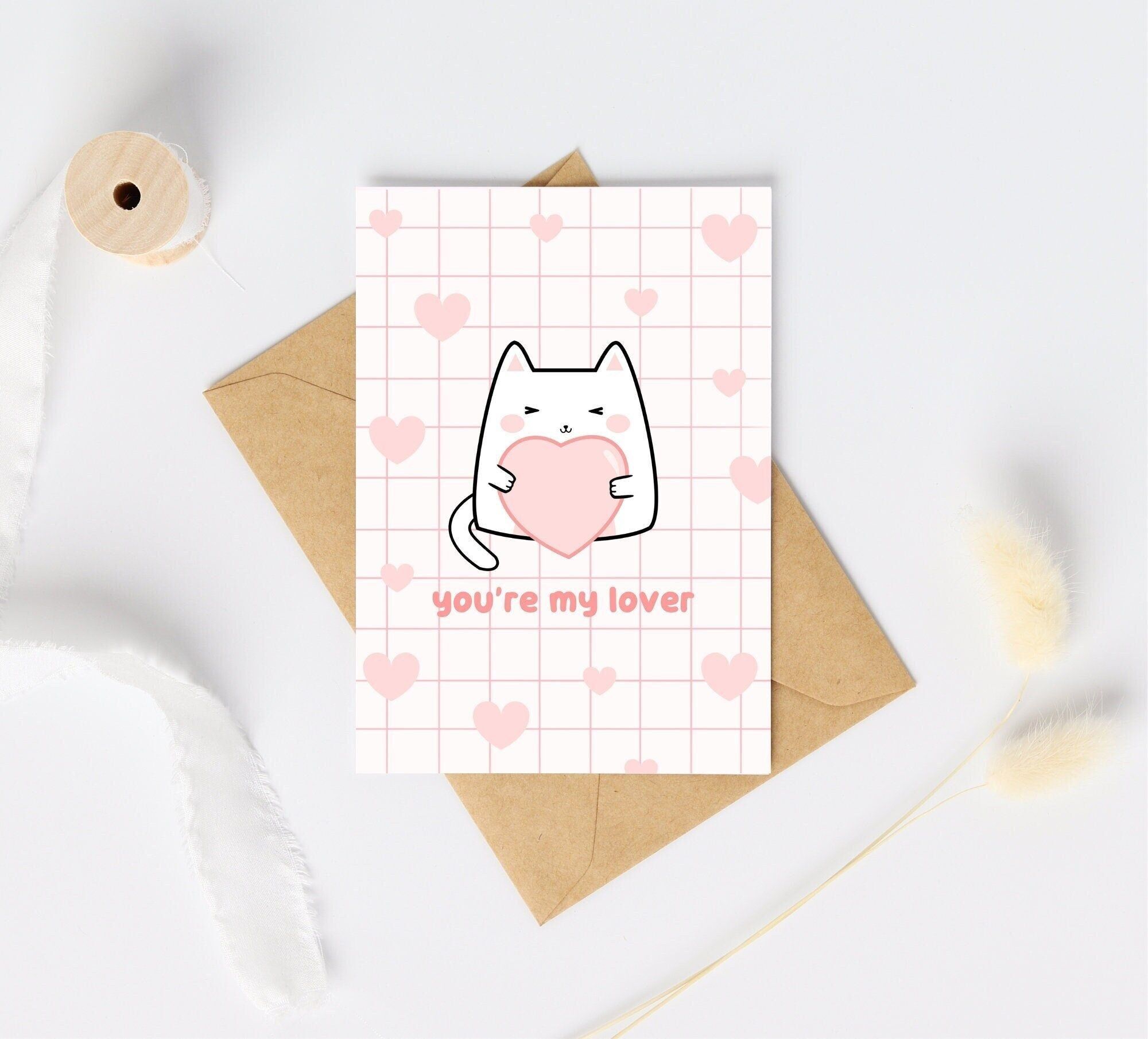 Tarjeta con letra de "Eres mi amante"