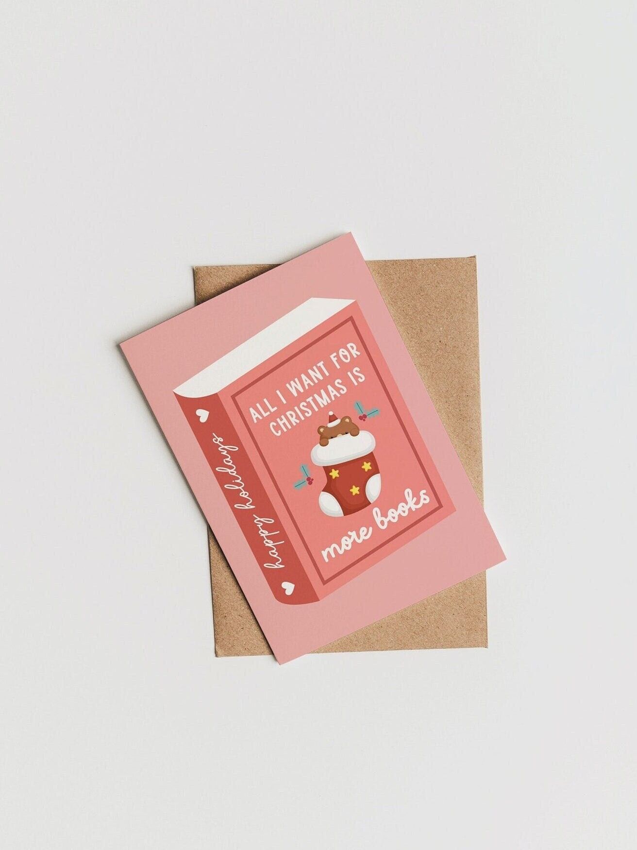 Biglietto di Natale libresco | Tutto ciò che voglio per Natale sono più libri