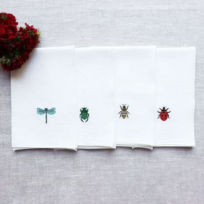 Serviette pur lin INSECTES