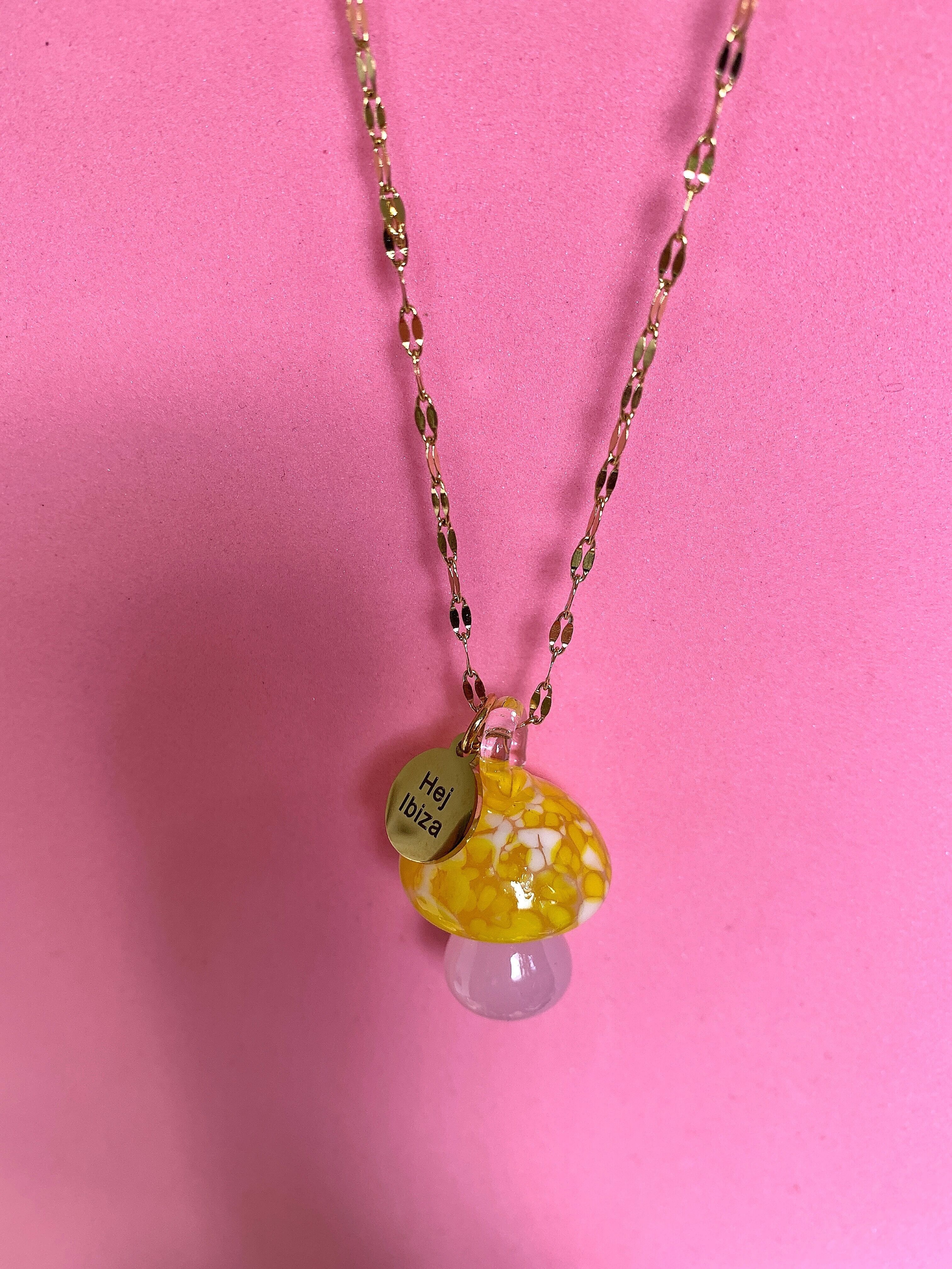Collana *Lucky me* vetro a forma di fungo