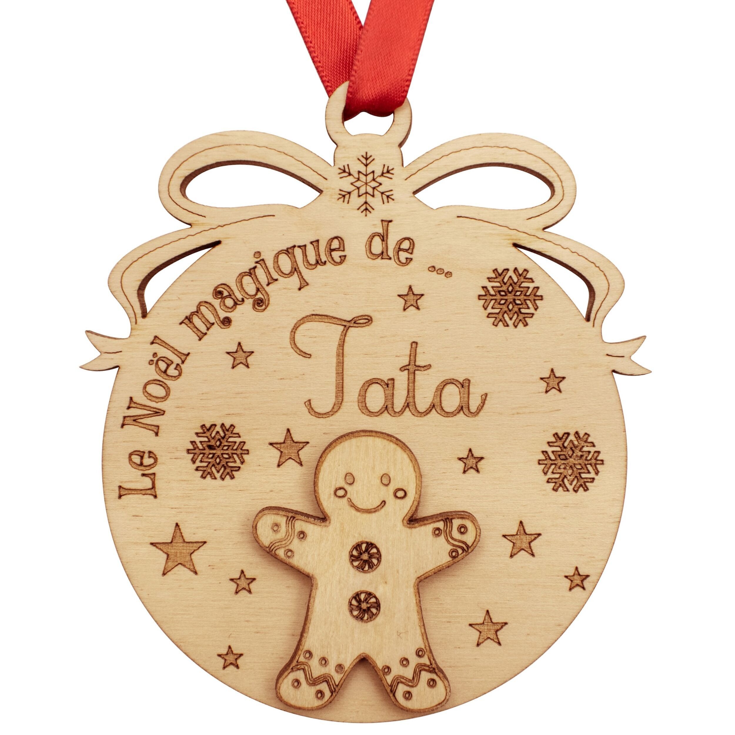 Palla di Natale in legno - Tata