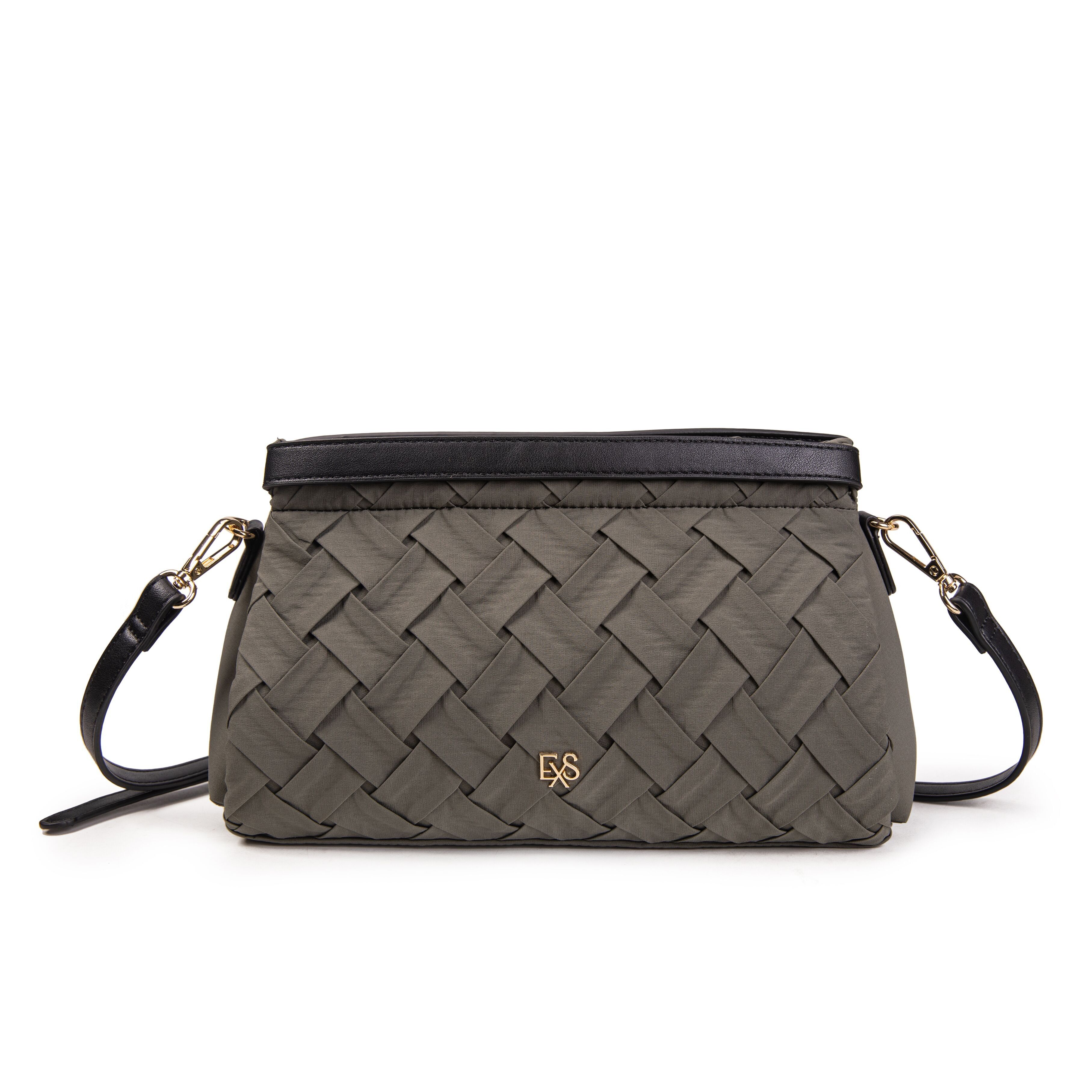 Angelique shoulder bag in recycled PU Khaki