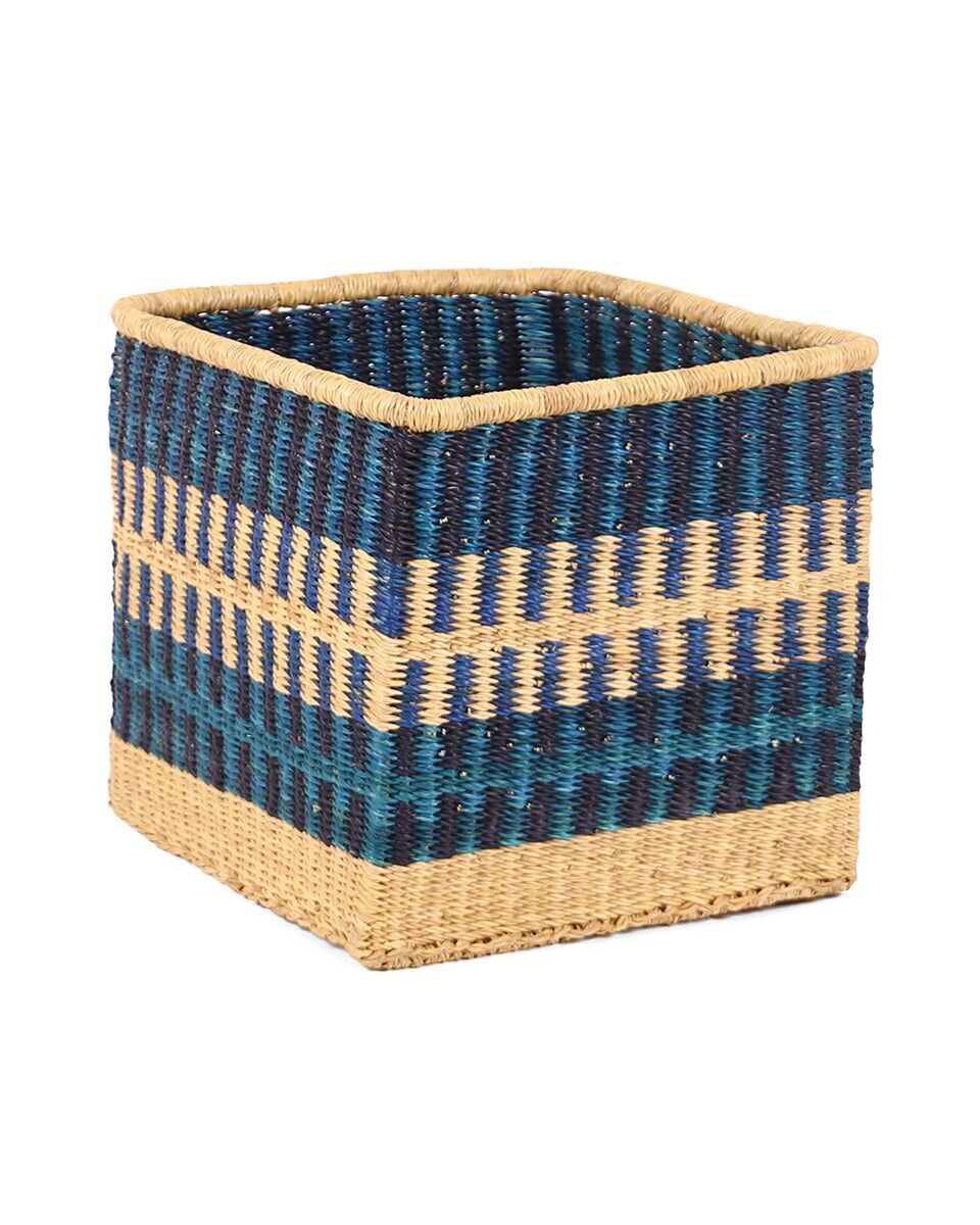 ABRONOMA: Cesto portaoggetti quadrato blu e blu navy