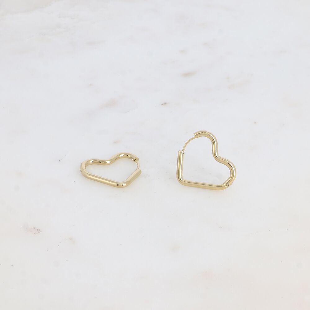 Creolen - Herzring 23x26mm