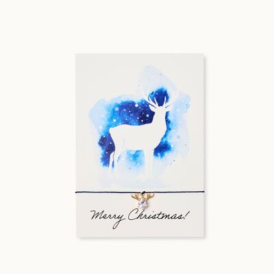 Scheda braccialetto: renna di buon Natale