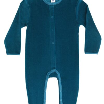 2730DB | Barboteuse à manches longues pour bébé - Bleu Danube