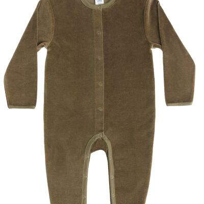 2730 OL | Barboteuse à manches longues pour bébé - Olive