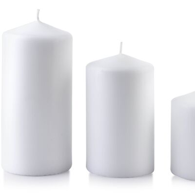 CLASSIC CANDLES candle Large roller 8xh18cm white-BCM5048