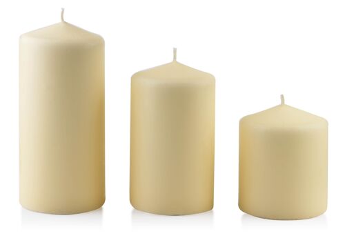 CLASSIC CANDLES candle Medium roller 8x14cm cream-BCM5079