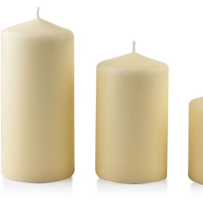 CLASSIC CANDLES candle Medium roller 8x14cm cream-BCM5079