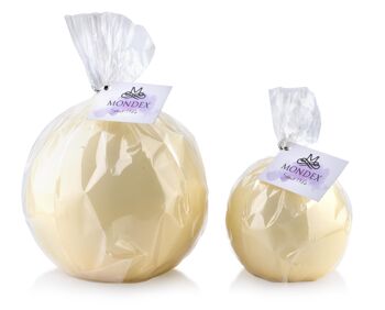 Bougie CLASSIC CANDLES 8 cm boule crème-BCM5093 2