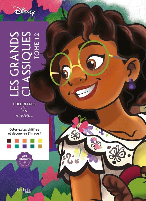 LIVRE DE COLORIAGES - Coloriages mystères Disney -  Les Grands classiques Tome 12