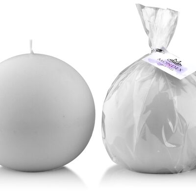 Candle CLASSIC CANDLES Ball 10 cm, paraffin GRAY-BCM6939