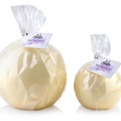 Candle CLASSIC CANDLES Ball 10 cm, paraffin CREAM-BCM6946