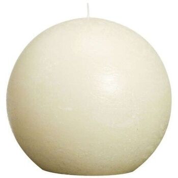 Bougie CLASSIC CANDLES Boule 10 cm, paraffine CREAM-BCM6946 2