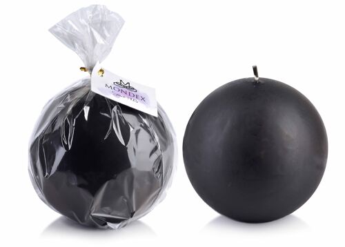 CLASSIC CANDLES candle 12cm black ball-BCM6977