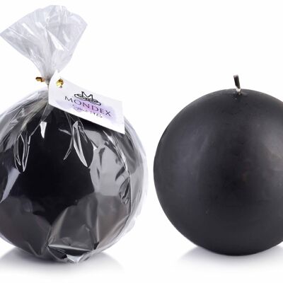 CLASSIC CANDLES candle 12cm black ball-BCM6977