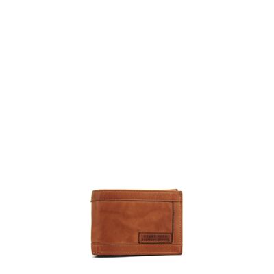 Portefeuille STAMP ST2285 pour homme, cuir lavé, couleur cuir