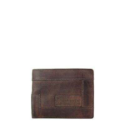 STAMP ST2286 portefeuille, homme, cuir lavé, marron