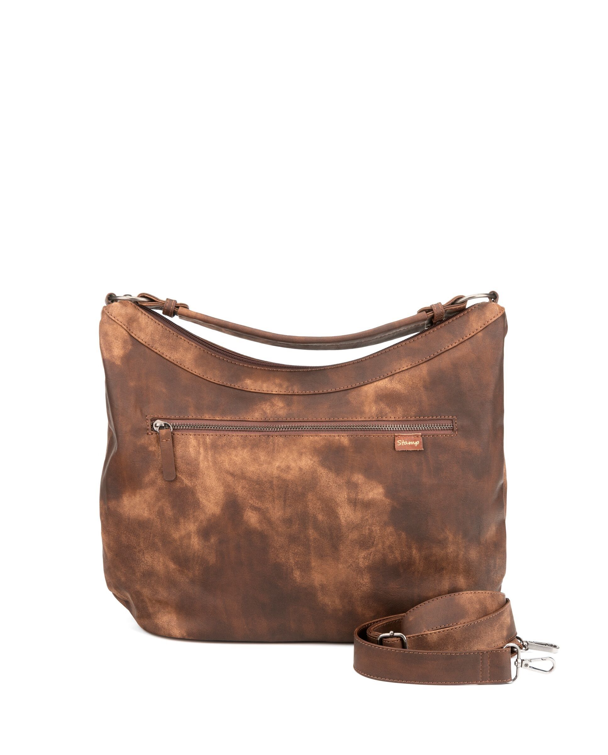 Borsa a tracolla STAMP ST3902, donna, effetto pelle, colore cuoio