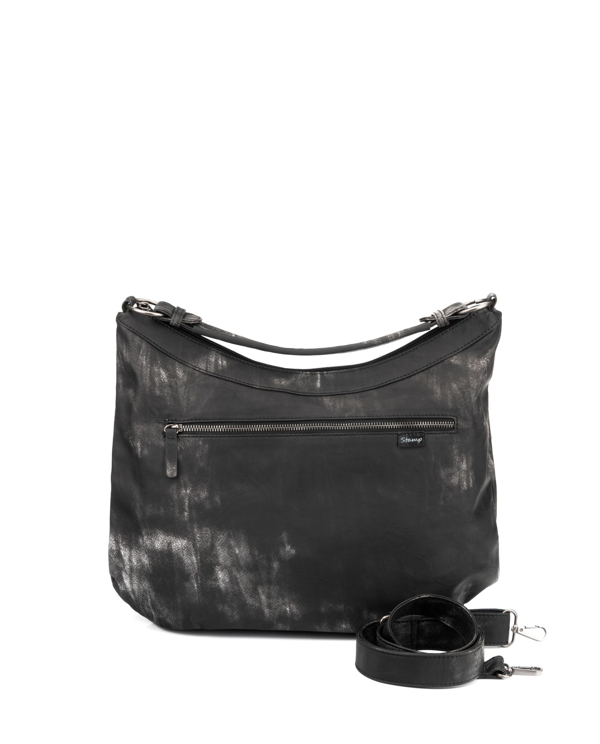 Borsa a tracolla STAMP ST3902, donna, effetto pelle, nera