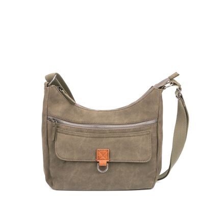 Borsa a tracolla STAMP ST4503, donna, effetto pelle, colore kaki
