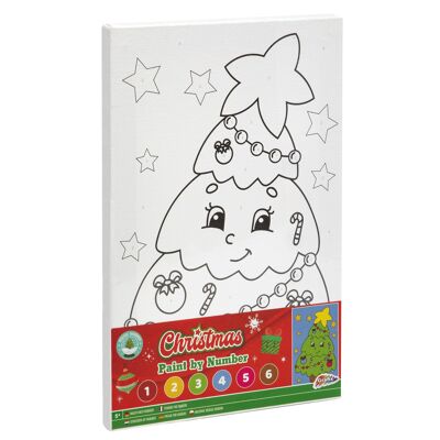 Set de Navidad Pintar por números “Crea la Magia de la Navidad - Árbol de Navidad” - 29.7x19.5 cms