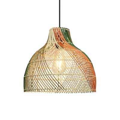 Lampada a sospensione in rattan Nesco a 4 colori