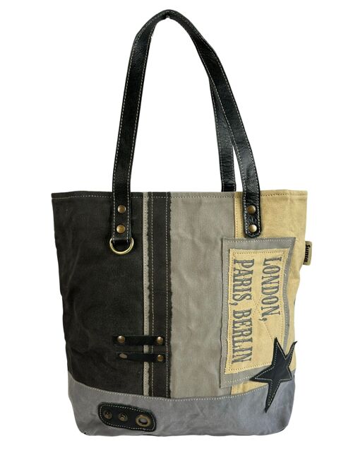 Sunsa Handtasche Vintage Schultertasche Canvas Damentasche große Tasche
