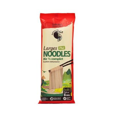 Organic semi-wholegrain rice wide noodles 170 g