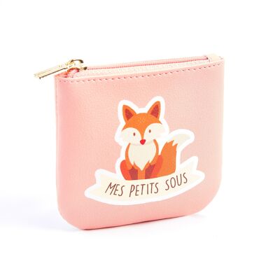 Children's purse - Fox "My little pennies" - PINK