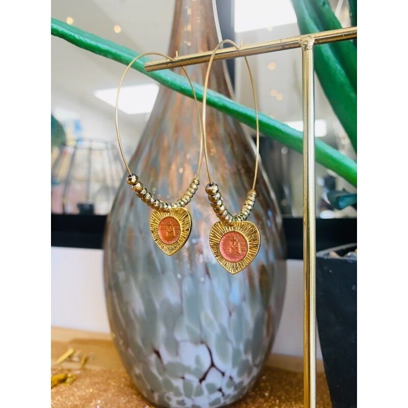 Orecchini LÄURE color salmone