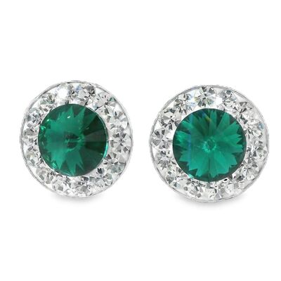 Pendientes de plata 925 con esmeralda