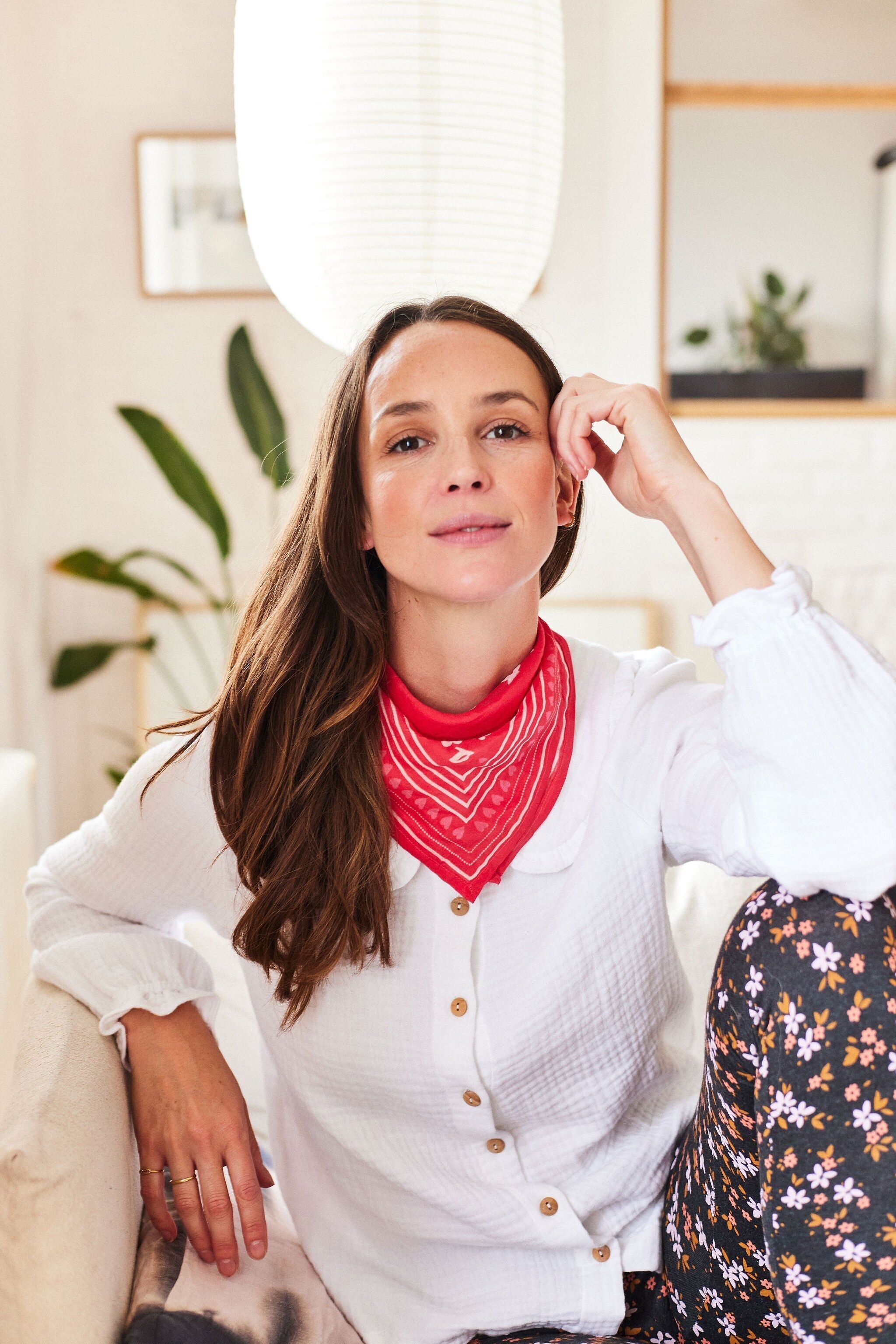 Pañuelo jade pequeño ##2799AZ CLOVER rojo