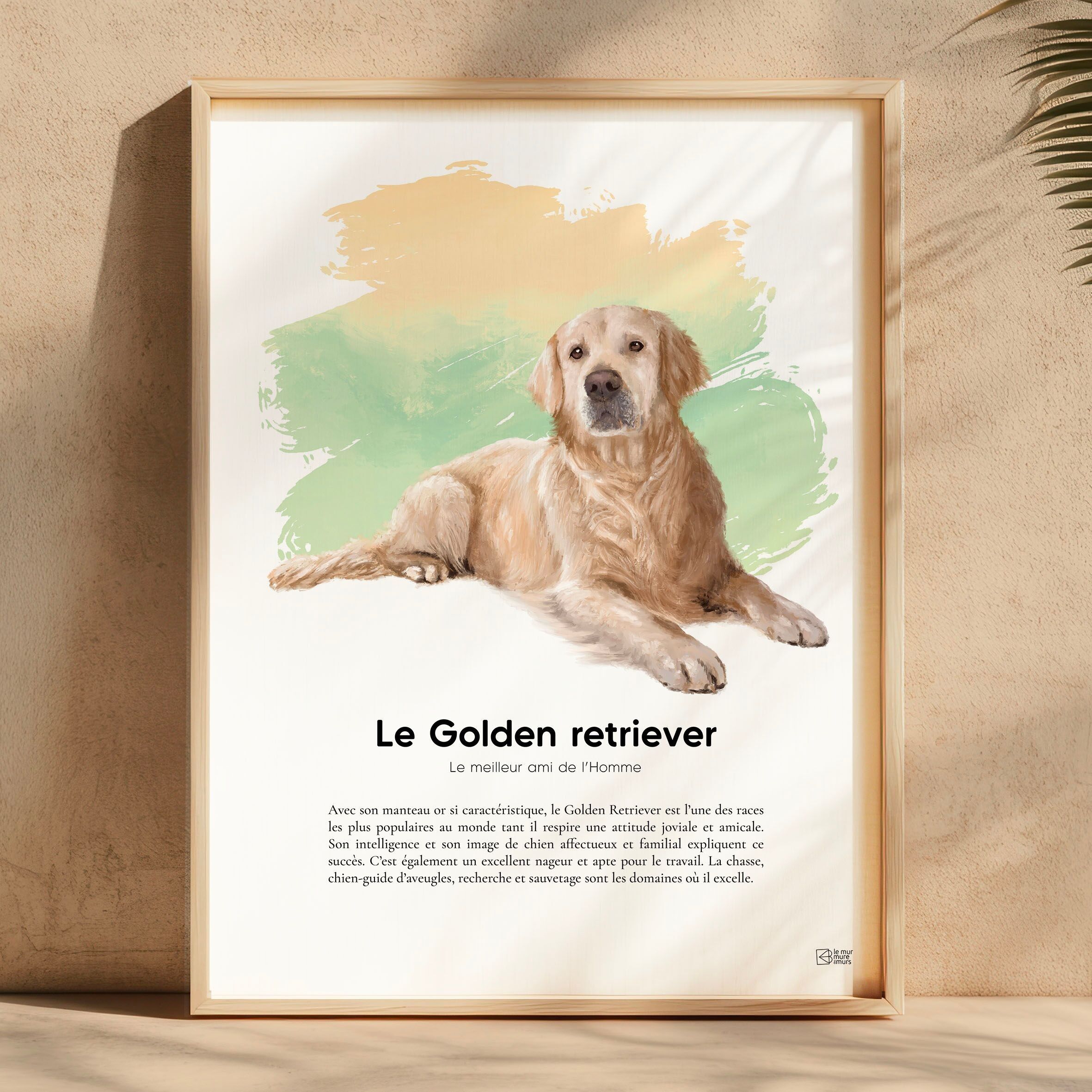 Affiche chien Golden Retriever〚Édition Limitée & certifiée 〛