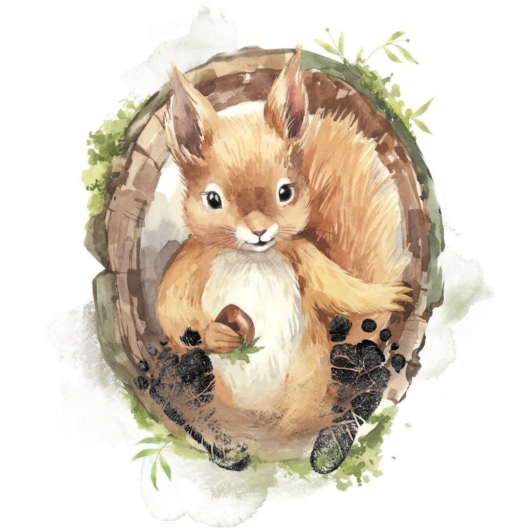 Kit per le impronte del cucciolo di scoiattolo