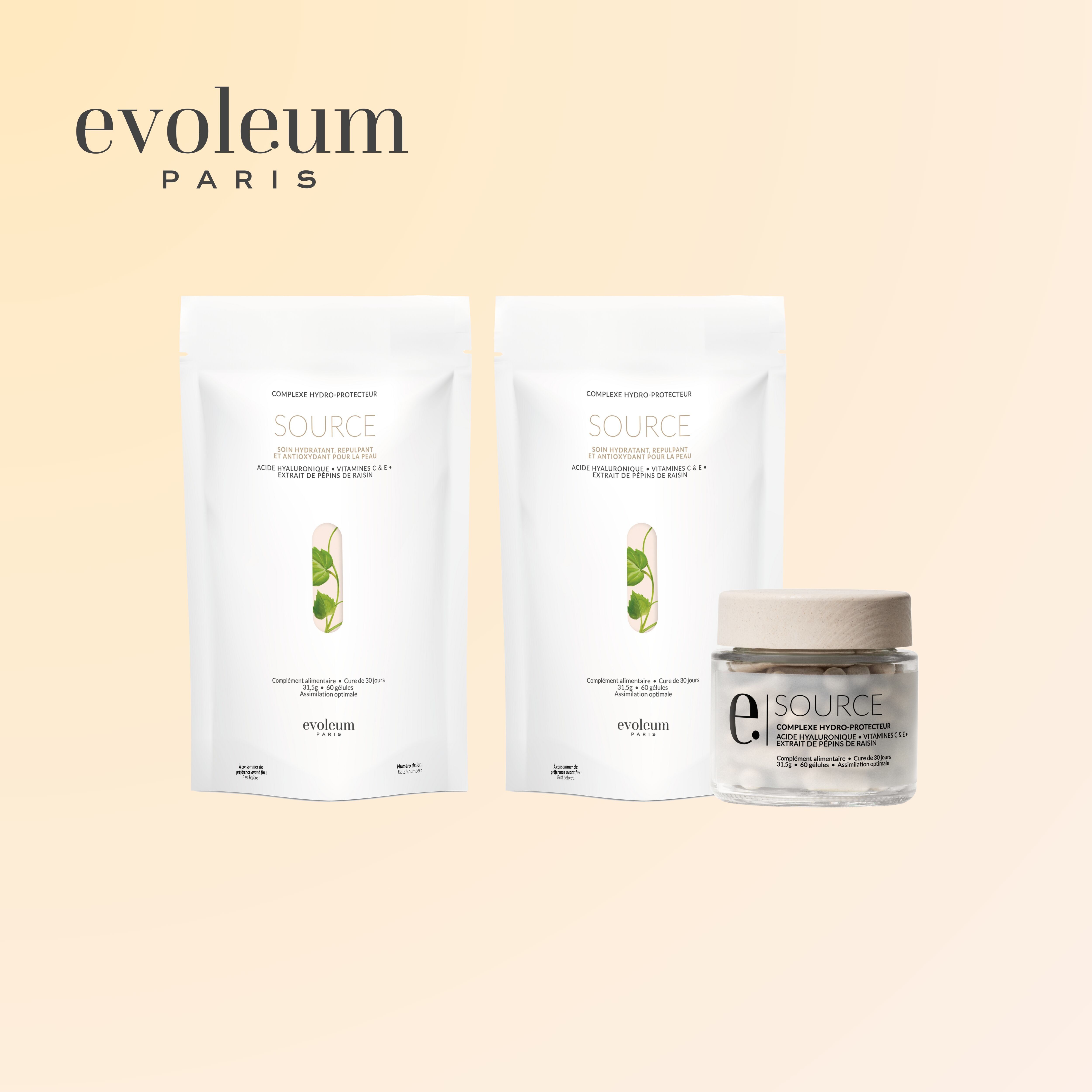 Source + 2 recharges, 180 gélules