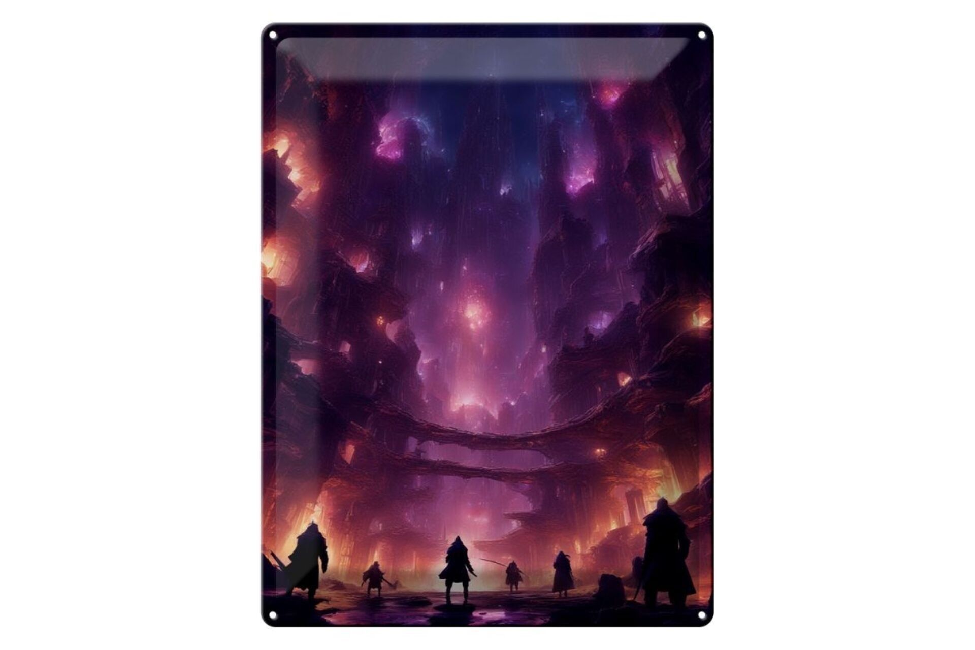 Targa in metallo 12x18 cm Città Santa delle Anime