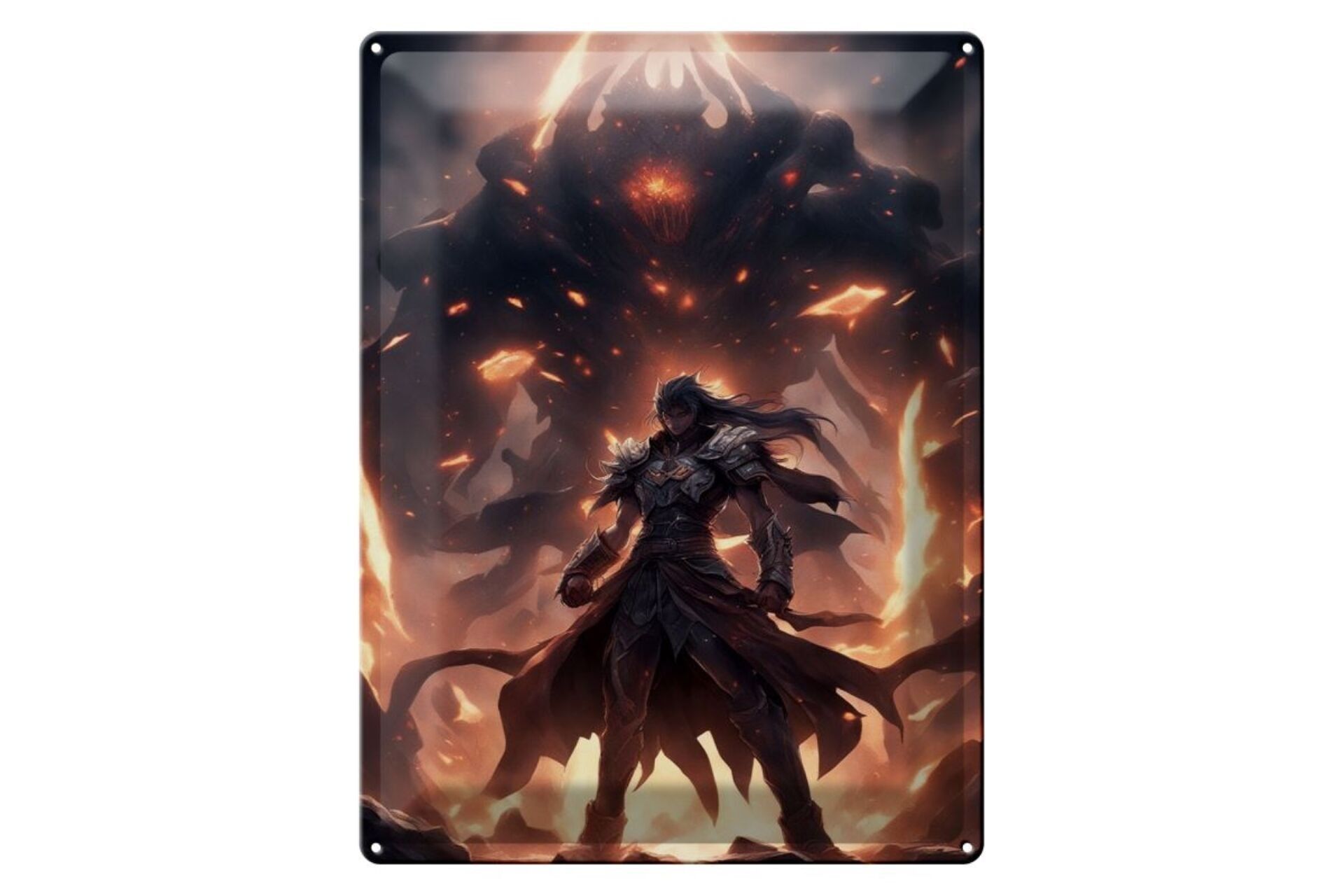 Blechschild 12x18cm Gezeichneter Erwachter Kämpfer