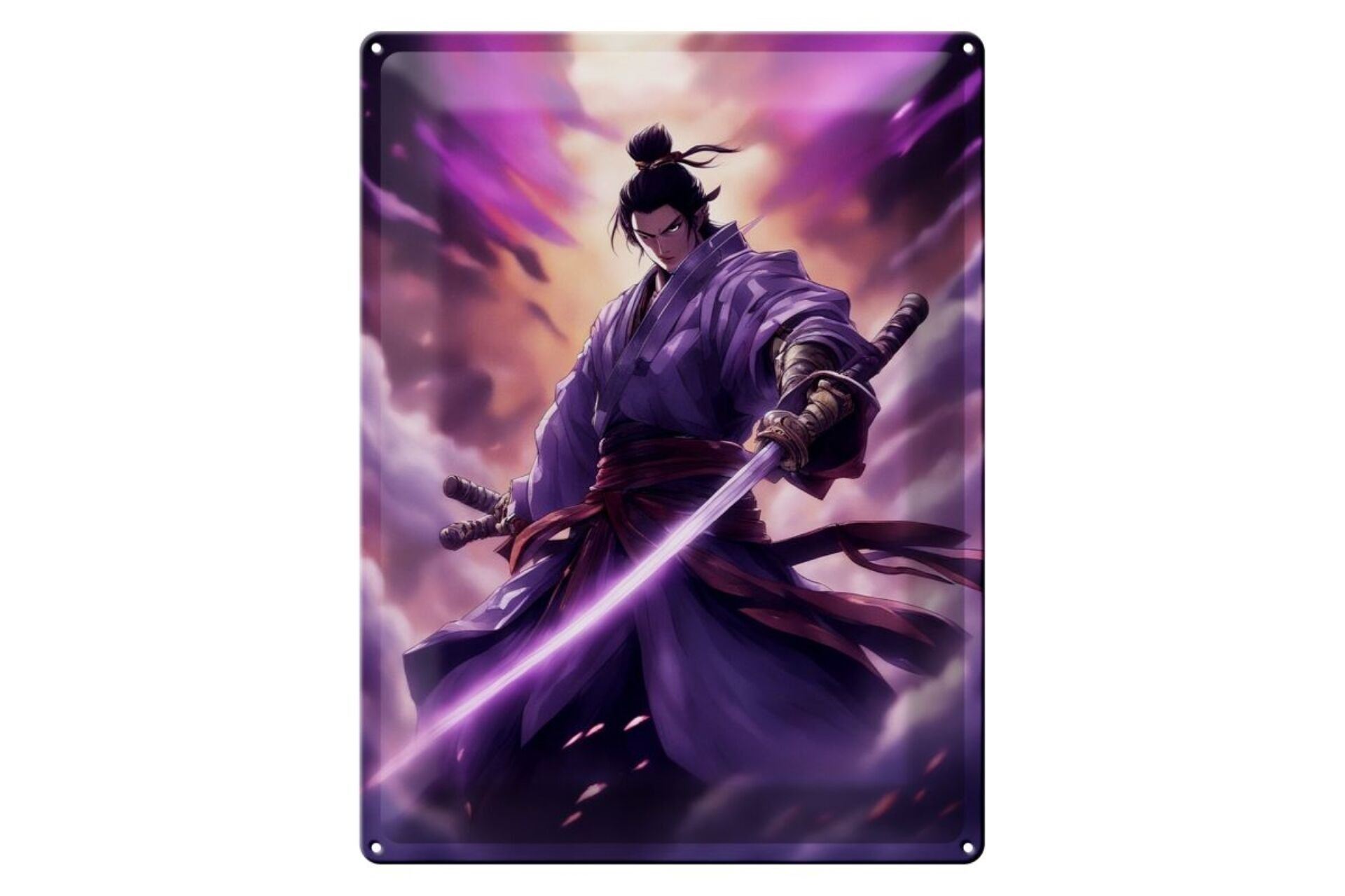 Tin sign 12x18cm Heavenly Samurai