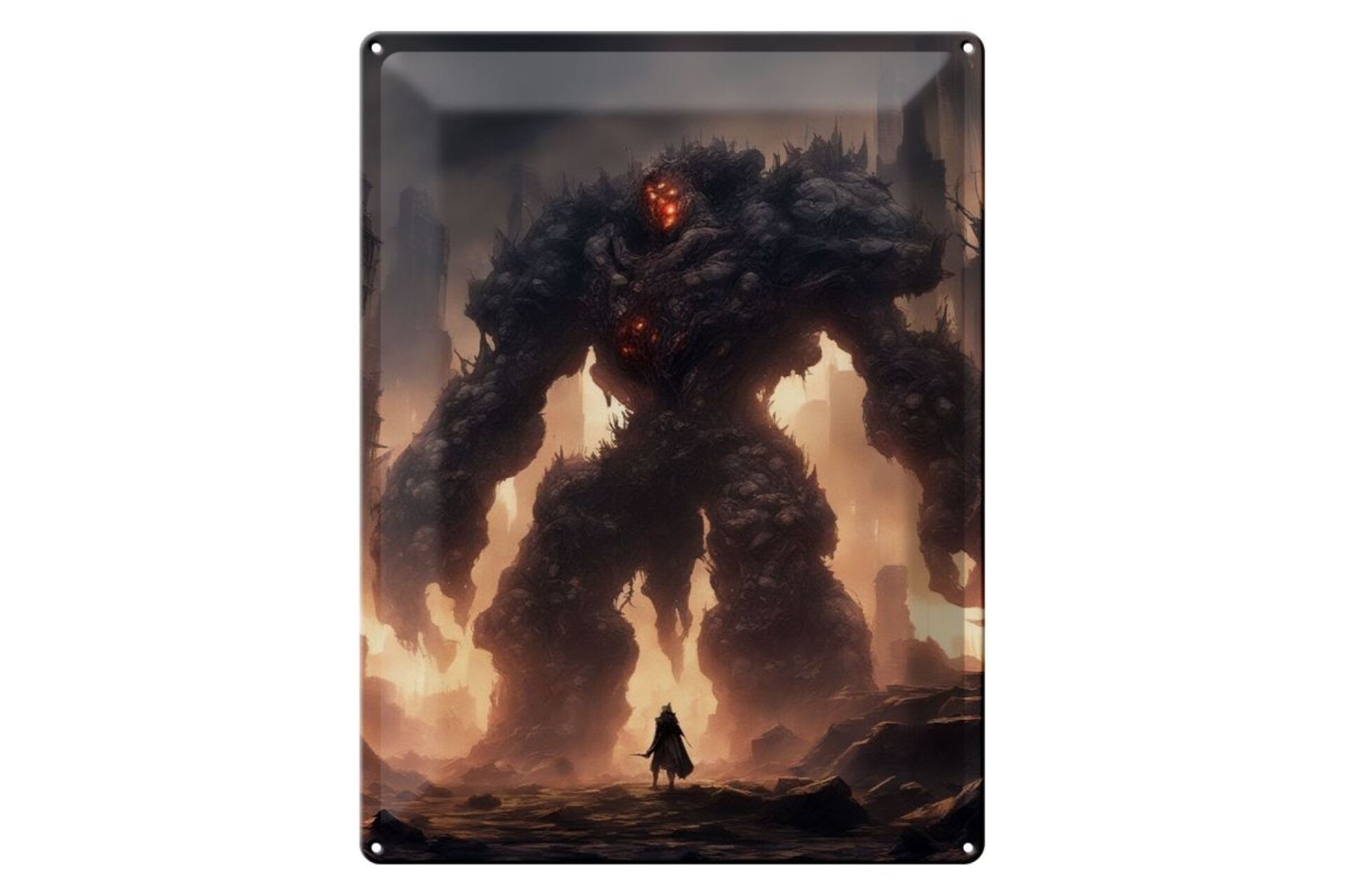 Targa in metallo 12x18 cm Schiavo delle anime