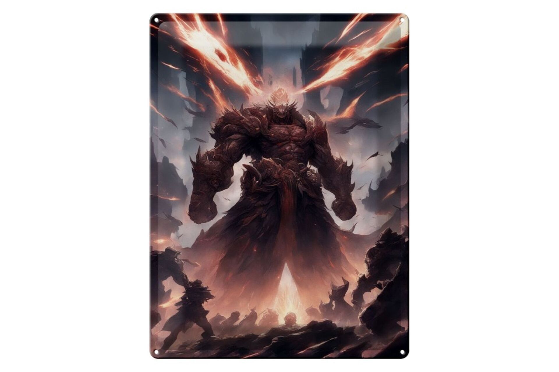 Targa in metallo 12x18 cm Tormentatore dei Mondi