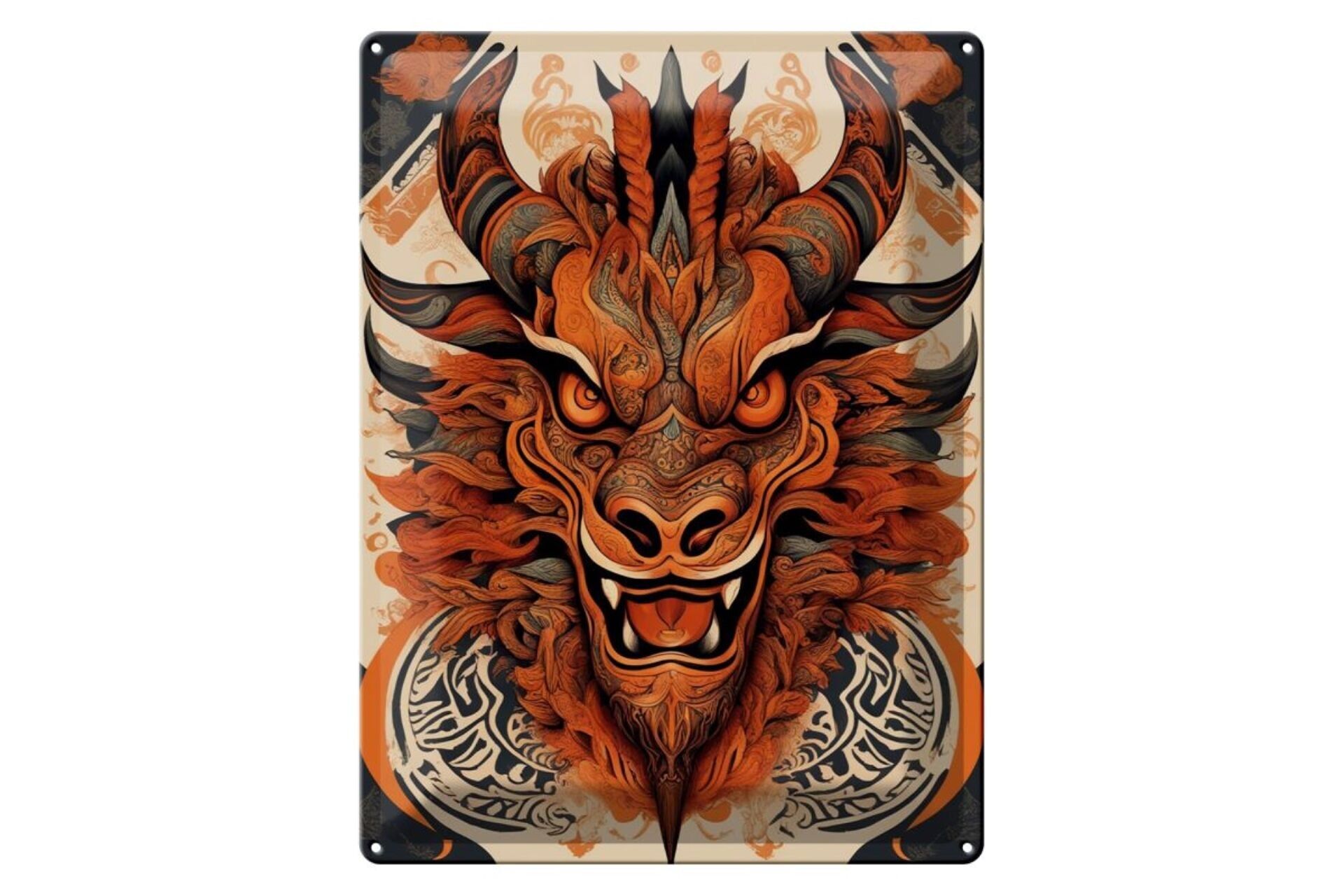 Metal sign 12x18cm Dragon Rune