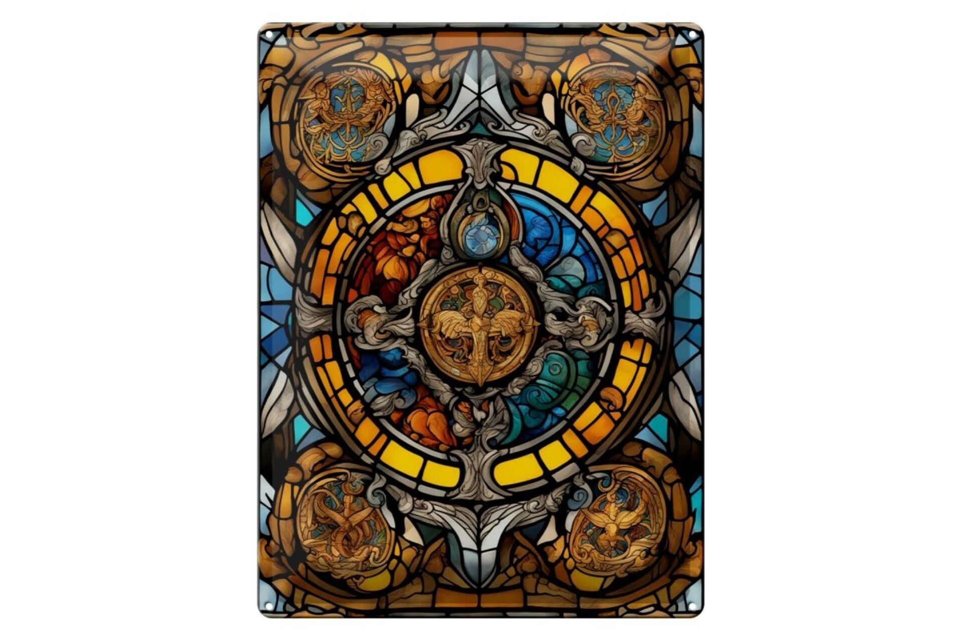 Targa in metallo 12x18 cm Tavola runica nordica