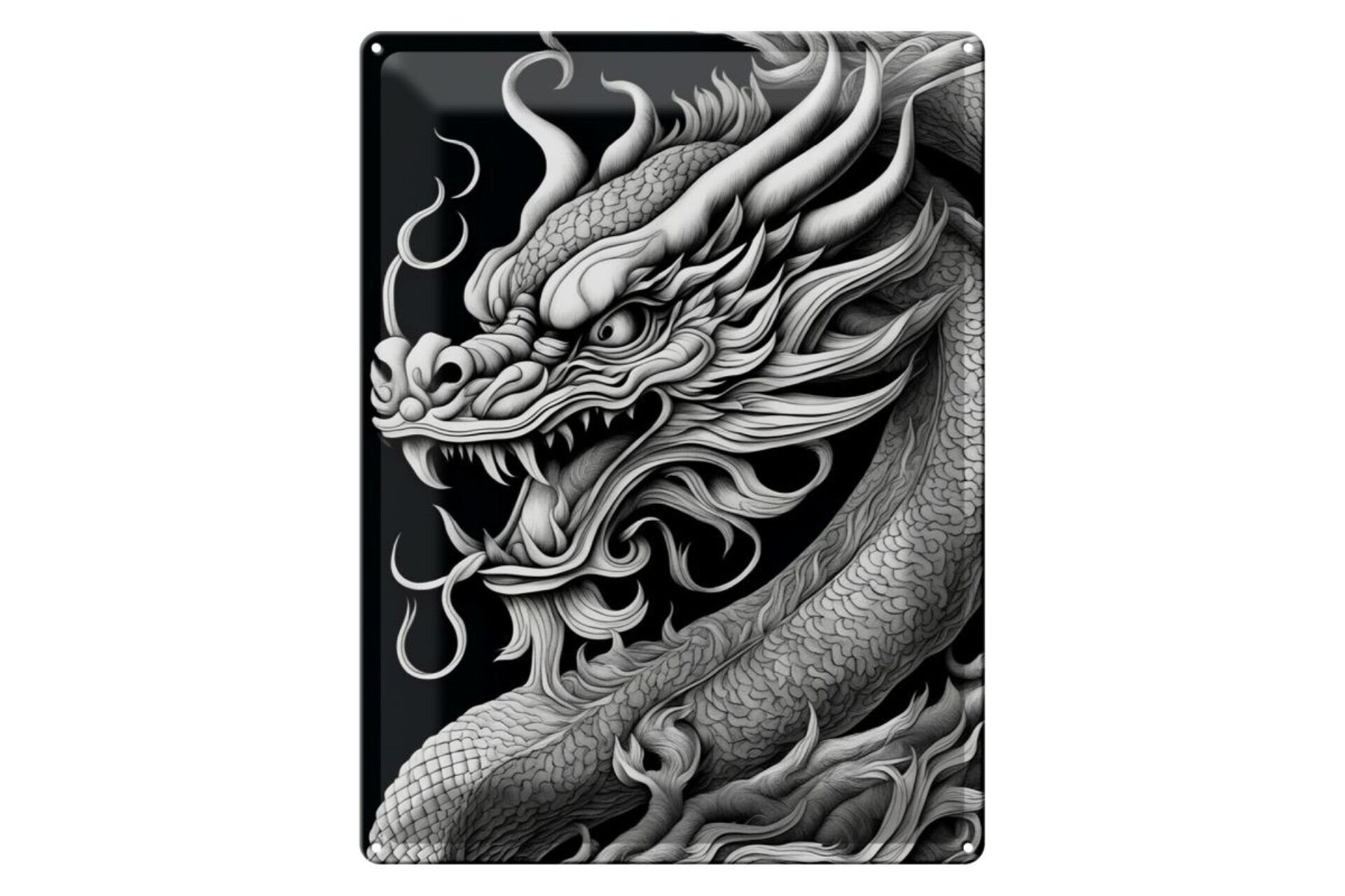 Tin sign 12x18cm Holy Dragon Head