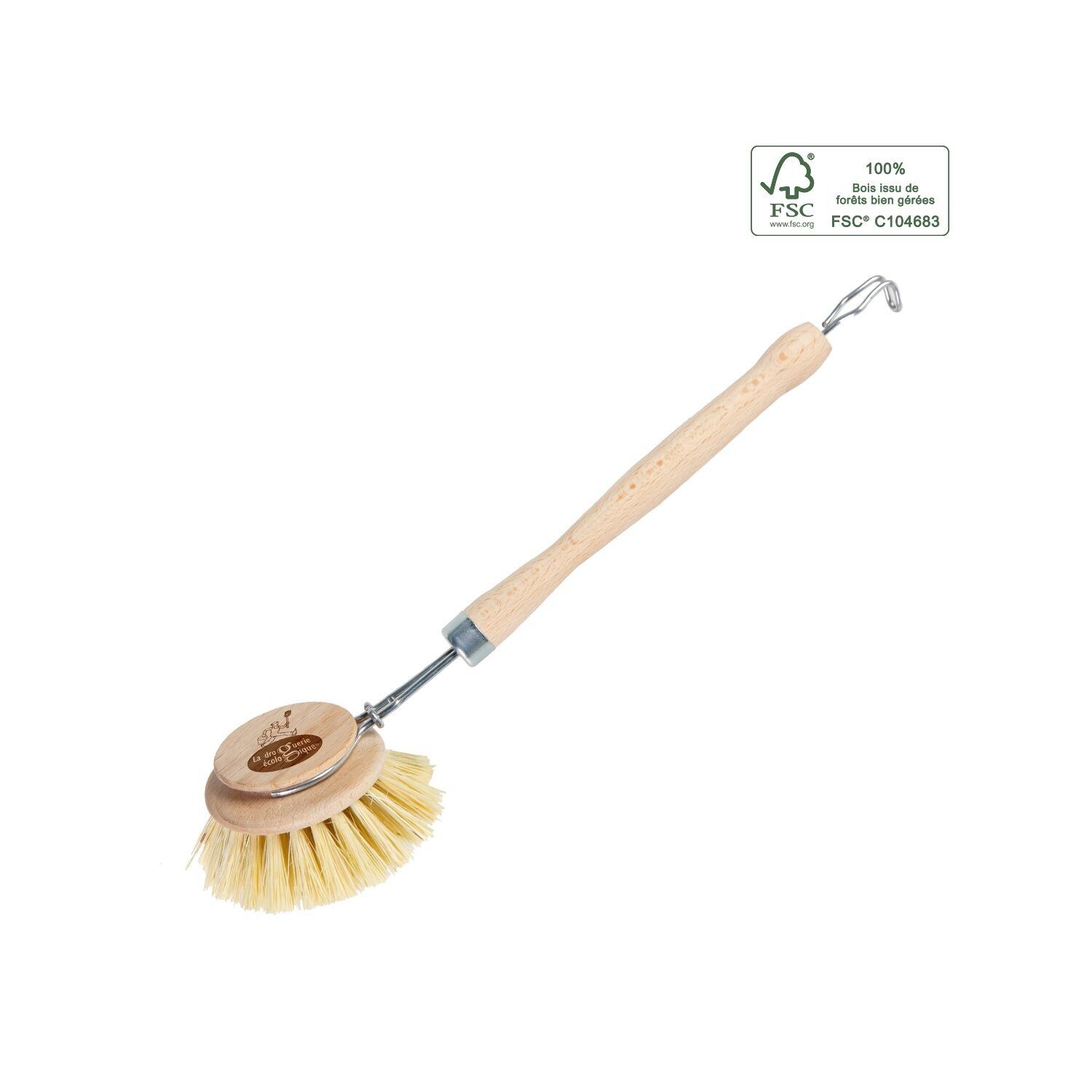 Large fiber dish brush